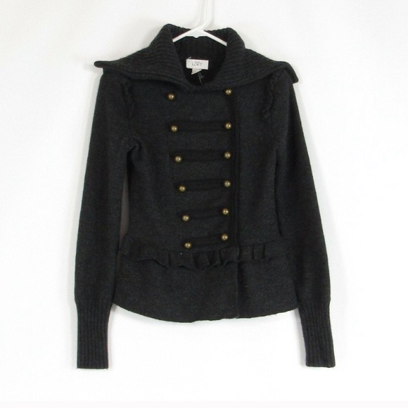 Gray ANN TAYLOR LOFT cardigan sweaterjacket XS - Picture 2 of 5